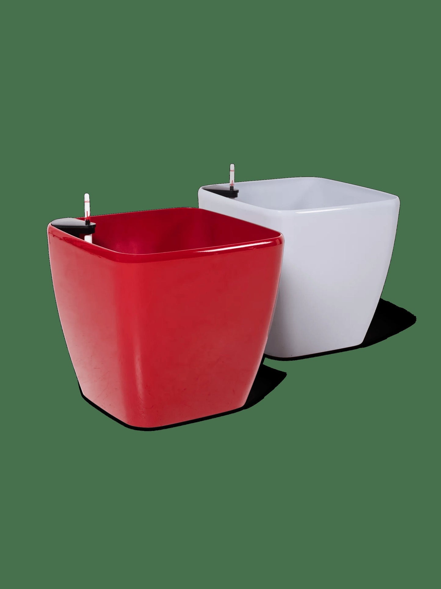 VivaTM Square Self-Watering Rolling Planter, 20" Diameter, Set of 2