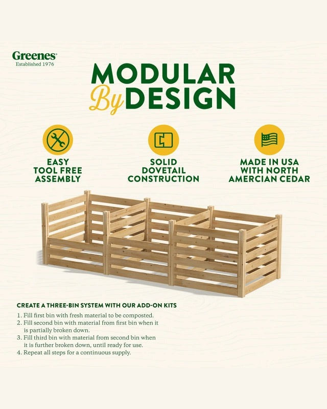 Cedar Wood Composter, 23 Cubic Feet