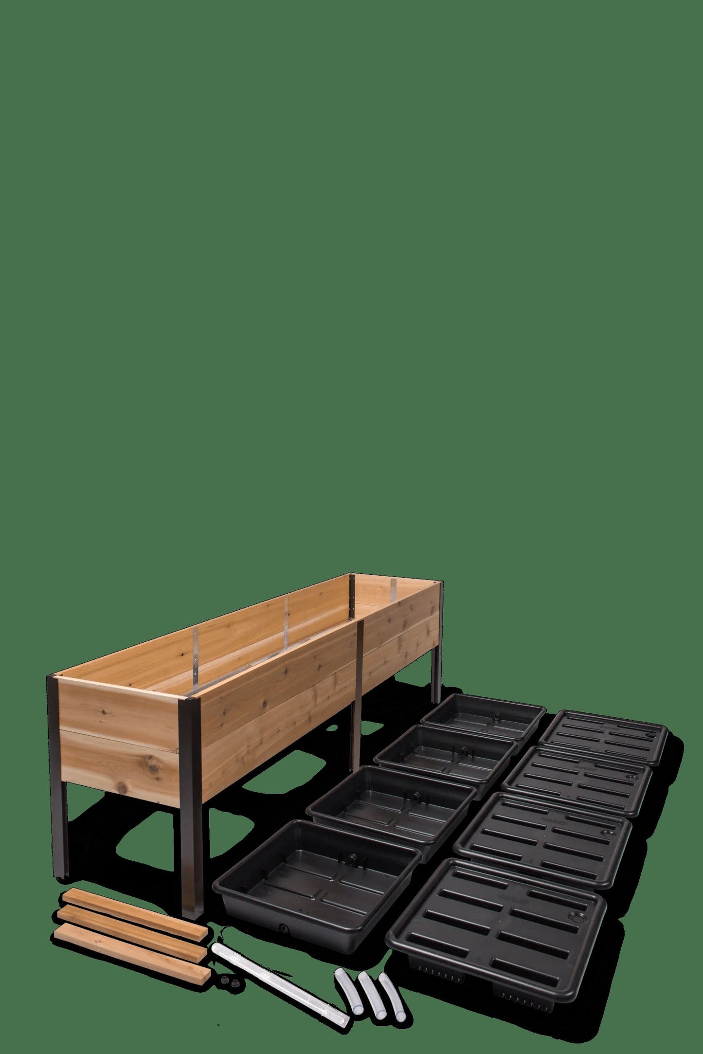 Self-Watering Elevated Cedar Planter Box, 2 x 8