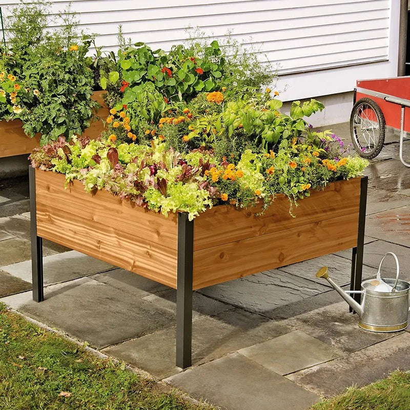 Elevated Cedar Planter Box, 4' x 4'
