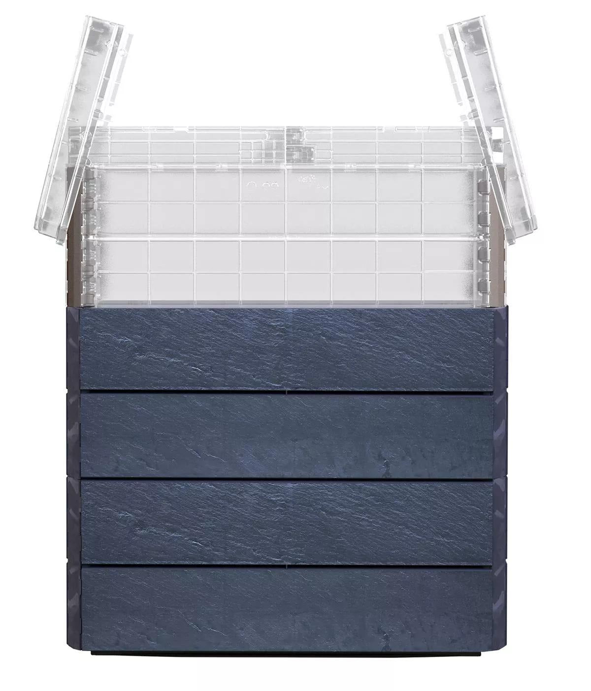 Modular Rectangular Raised Bed Kit with Translucent Panels & Lid