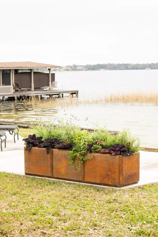 Corten Steel Modular Raised Bed, 2'x6' (17.5" D)