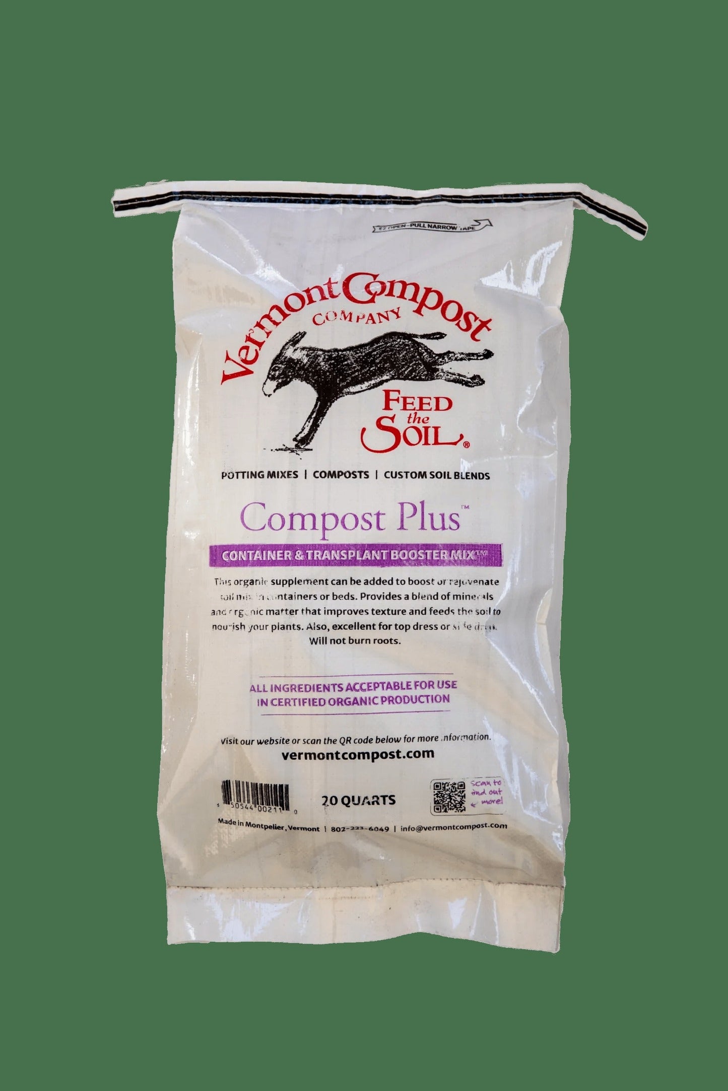 Vermont Compost Compost Plus, 20 Quart
