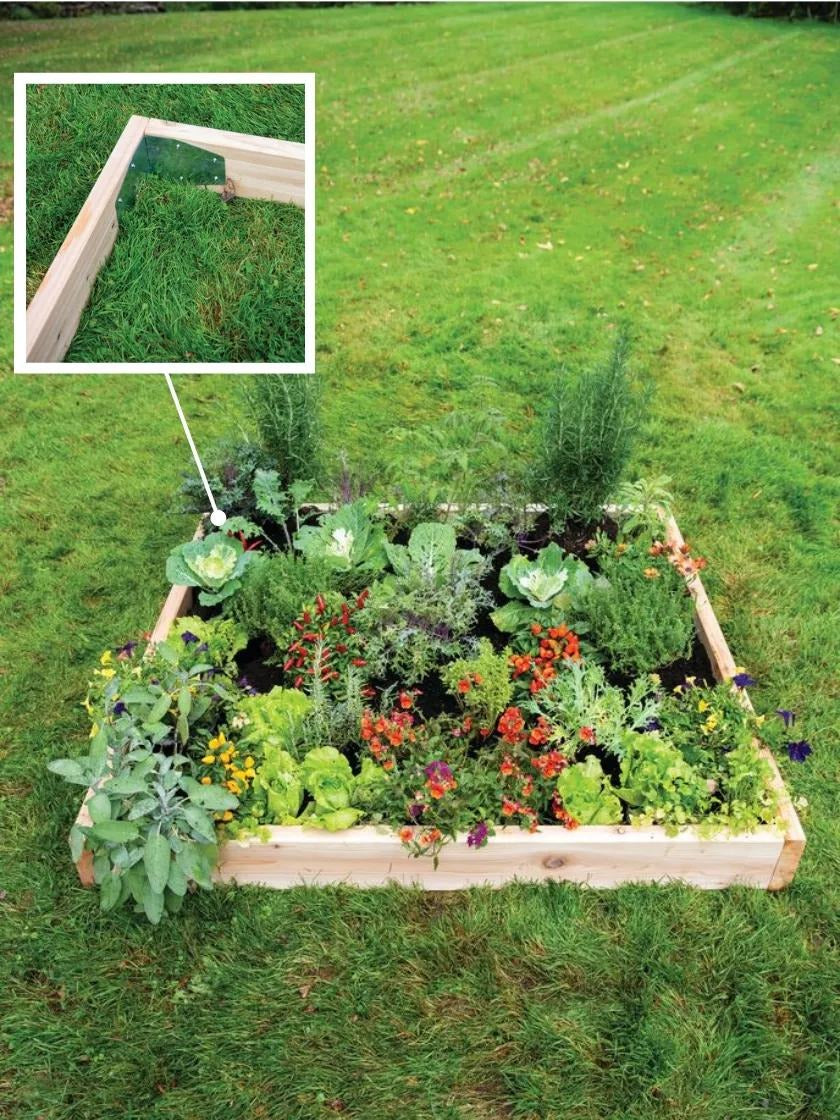 Gardener's Adjustable Raised Bed Corners, Set of 4