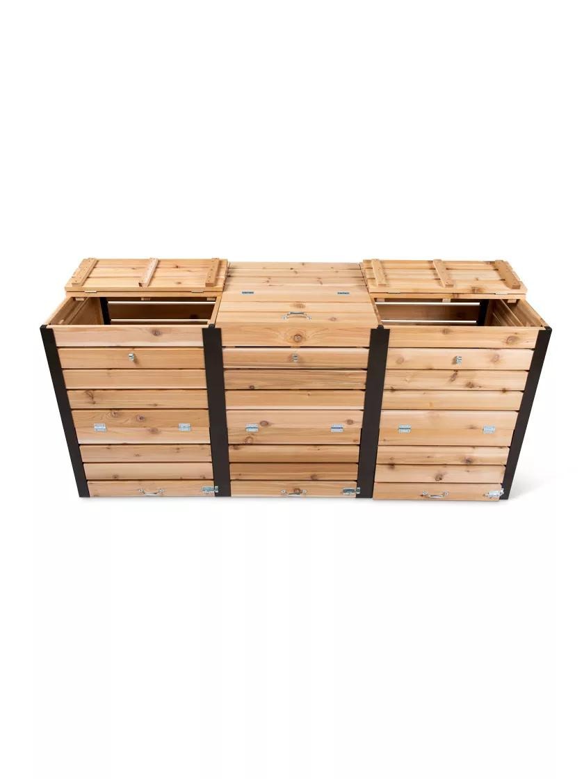 Cedar Three Bin Composter