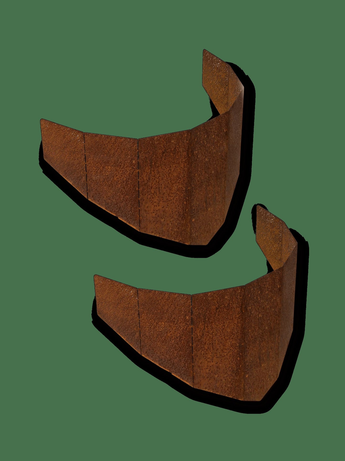 Corten Steel Hillside Planter, Set of 2