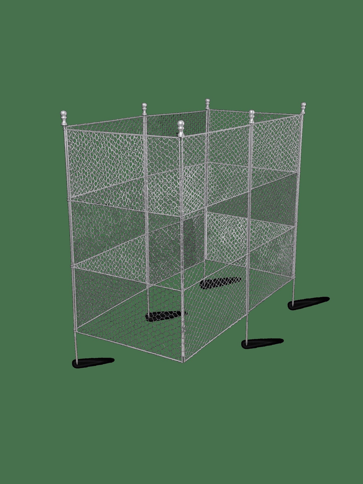 Tall Chicken Wire Critter Fence Extension Panel, Set of 2