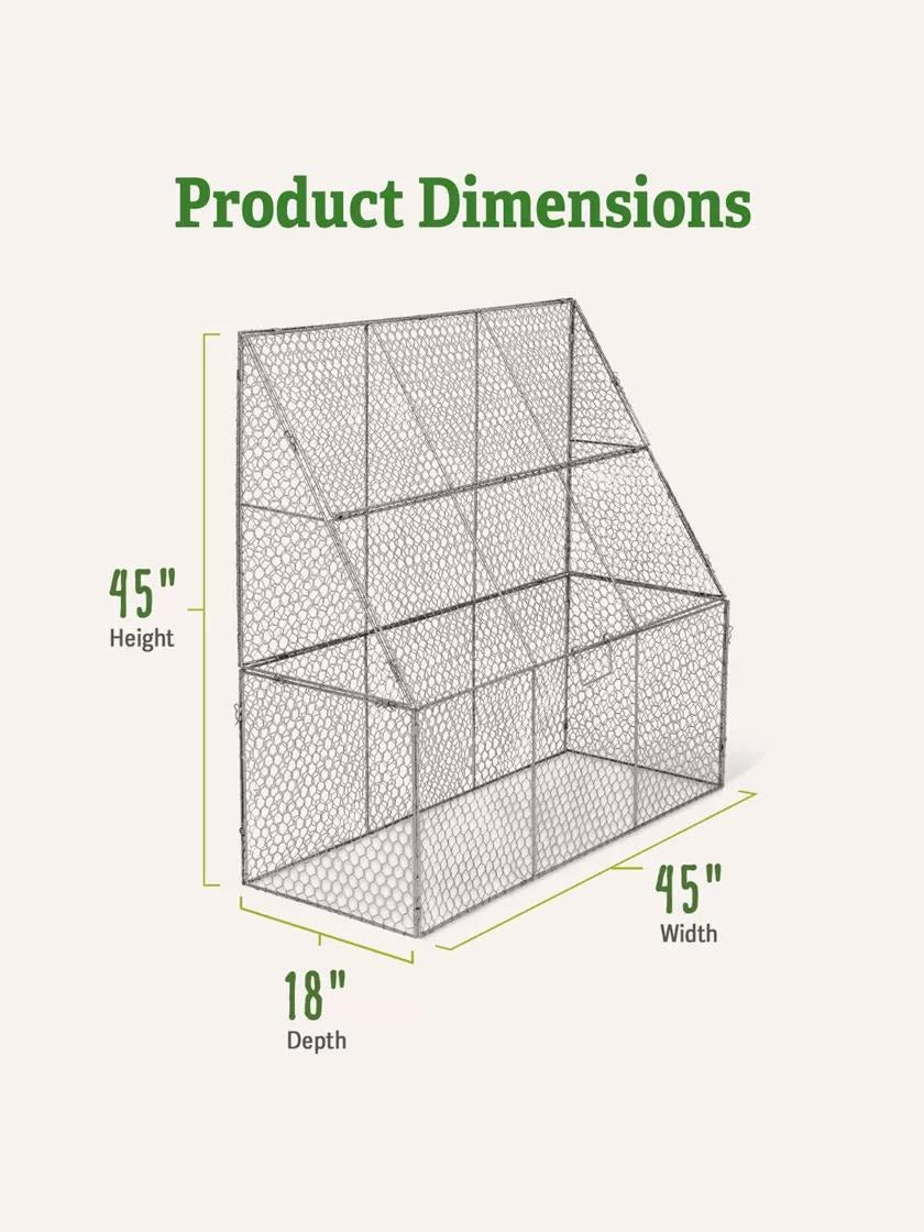 Chicken Wire Flat Back Crop Coop