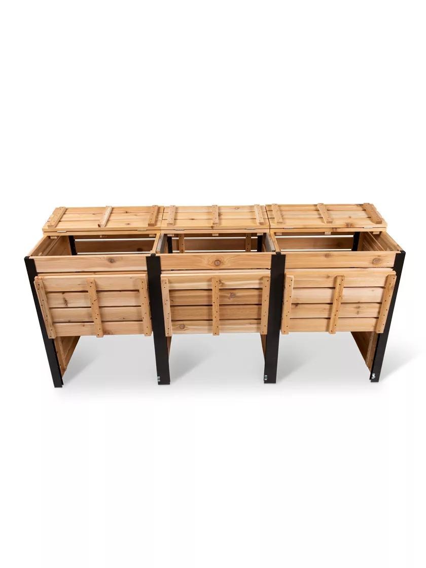 Cedar Three Bin Composter