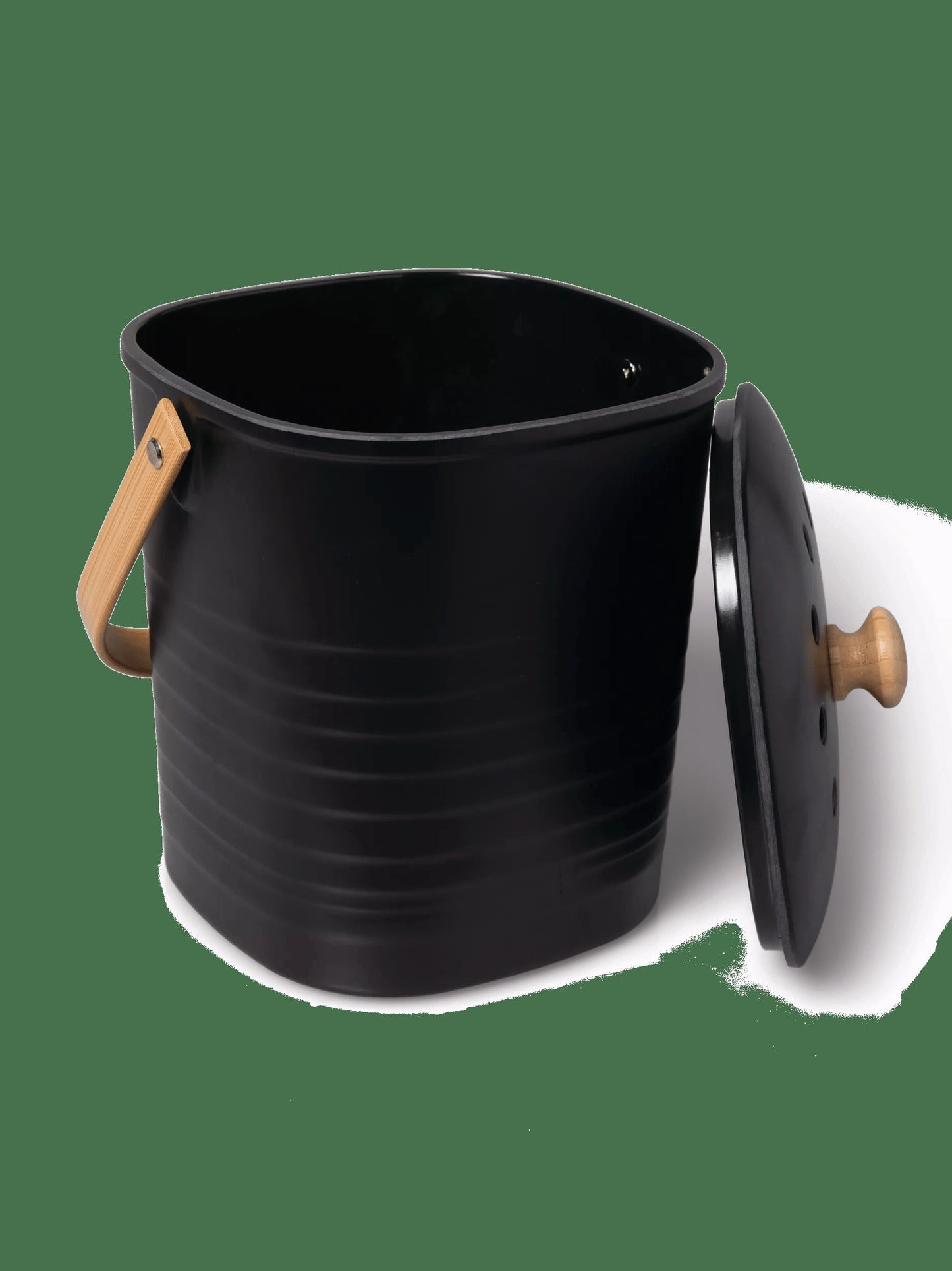 Contemporary Eco-Bamboo Compost Pail