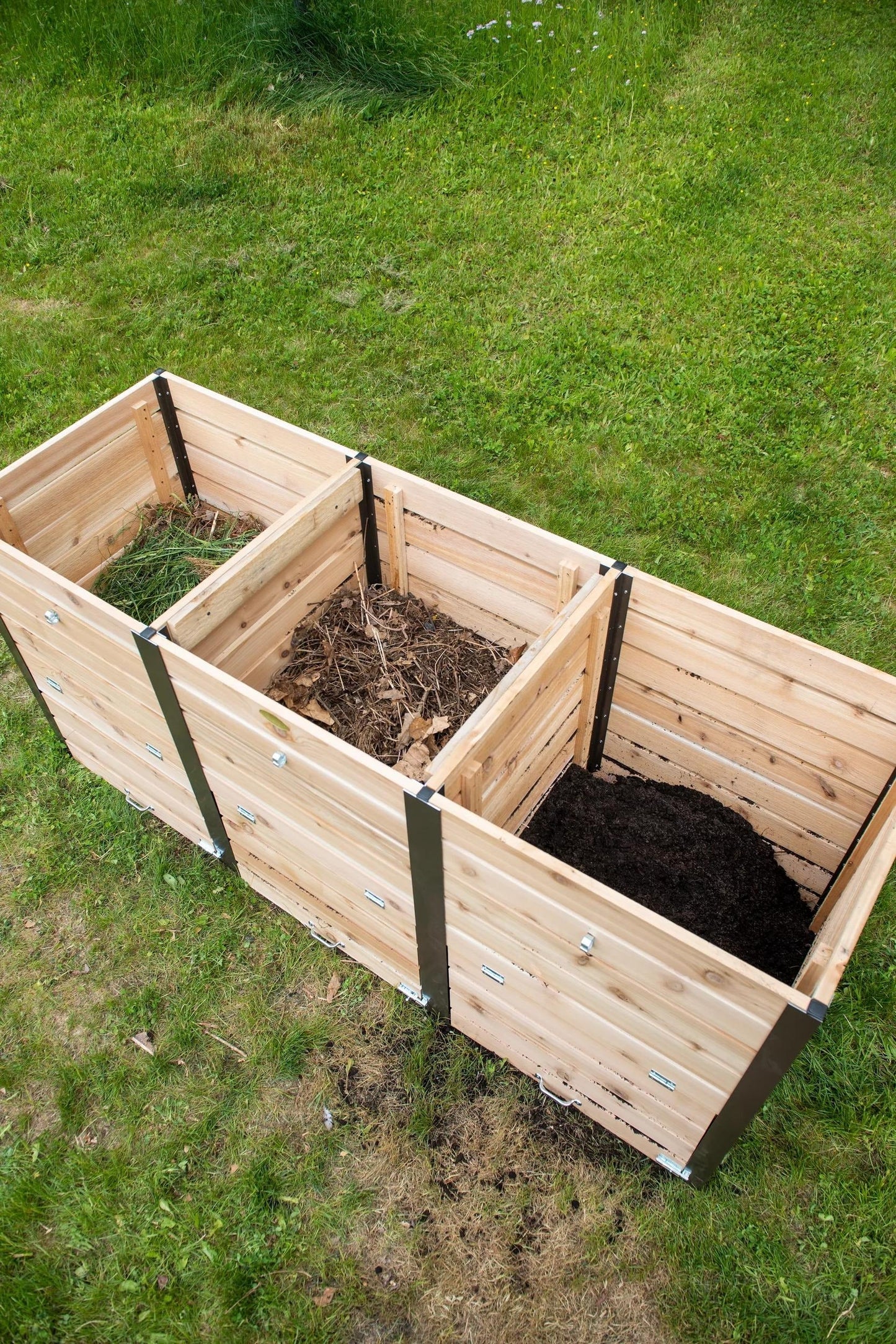 Cedar Three Bin Composter