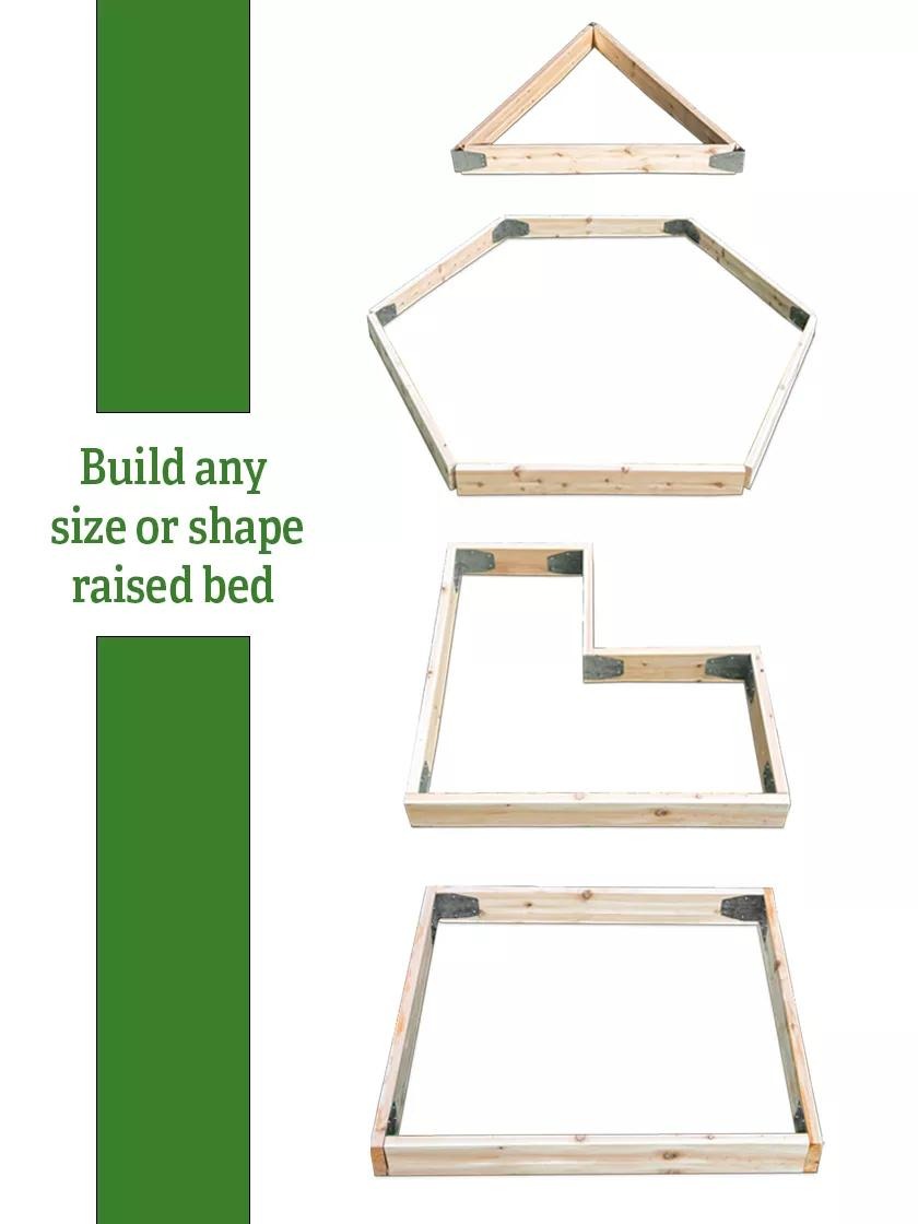 Gardener's Adjustable Raised Bed Corners, Set of 4