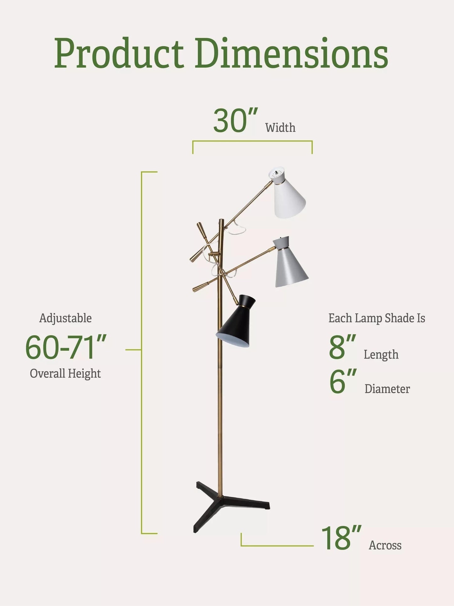 Adjustable 3-Arm Grow Lamp