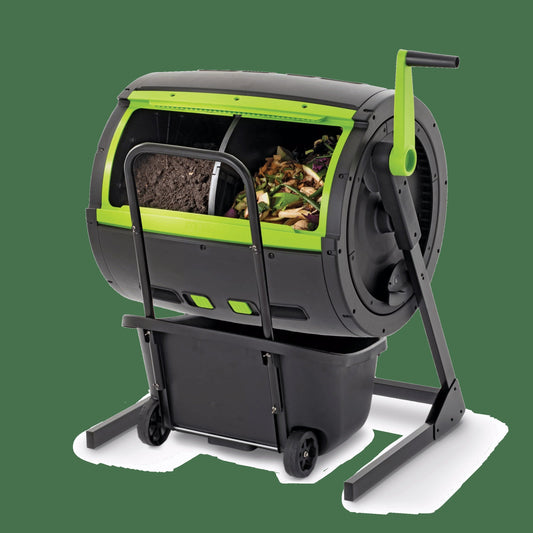 Maze 65 Gallon Compost Tumbler & Cart Combo