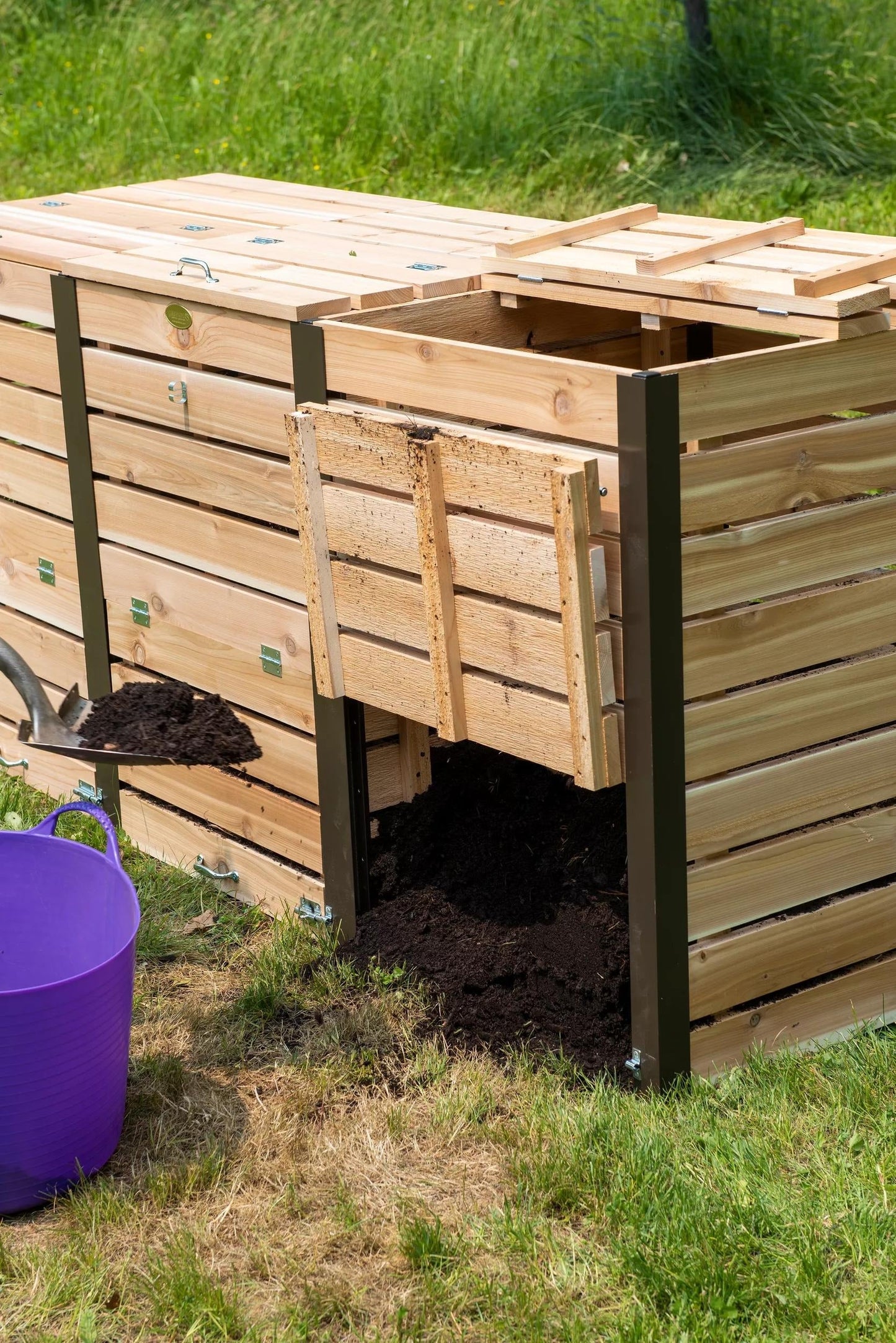 Cedar Three Bin Composter