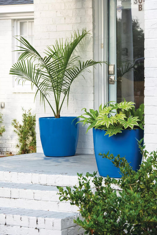VivaTM Round Self-Watering Rolling Planter, 20" Diameter, Set of 2