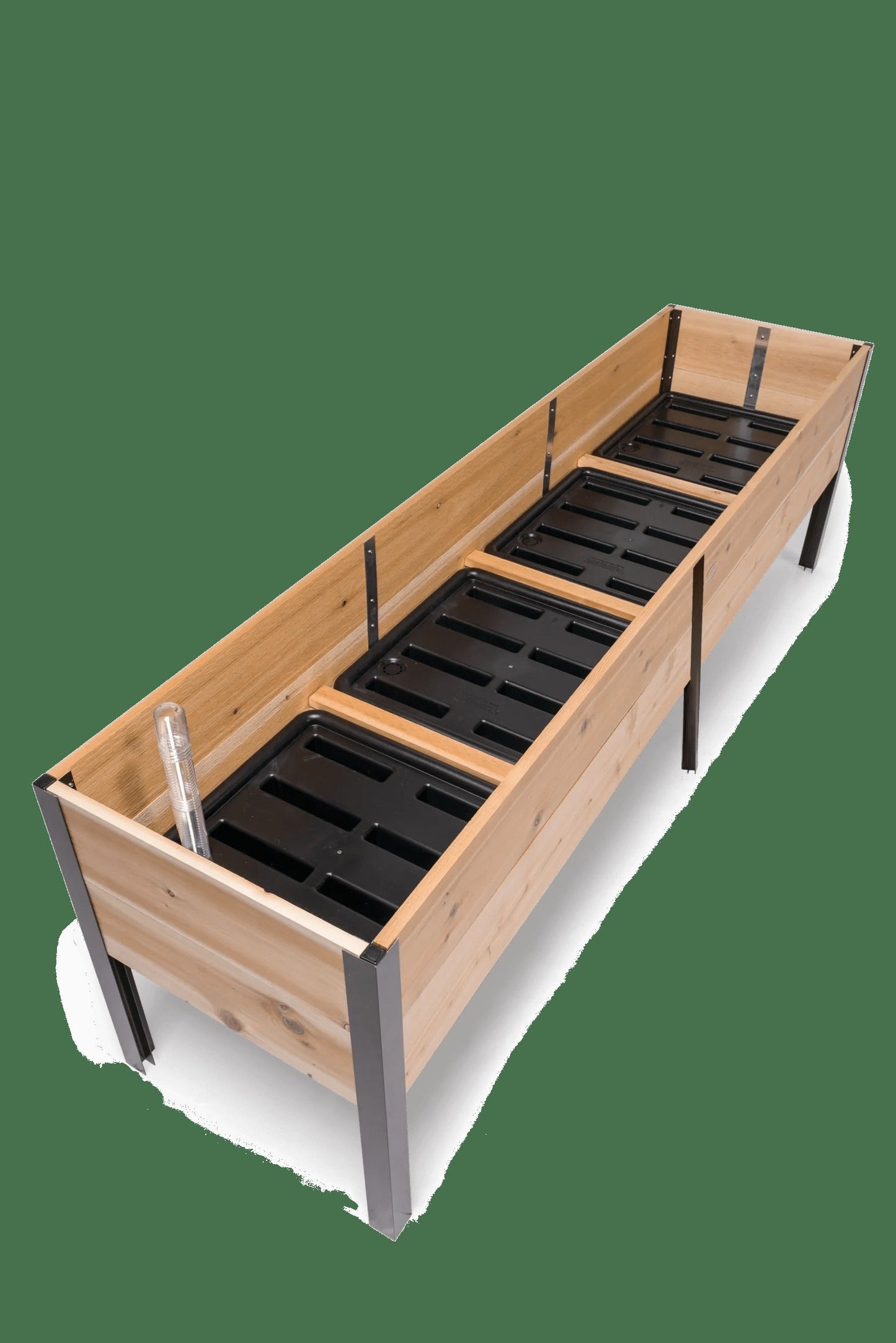 Self-Watering Elevated Cedar Planter Box, 2 x 8