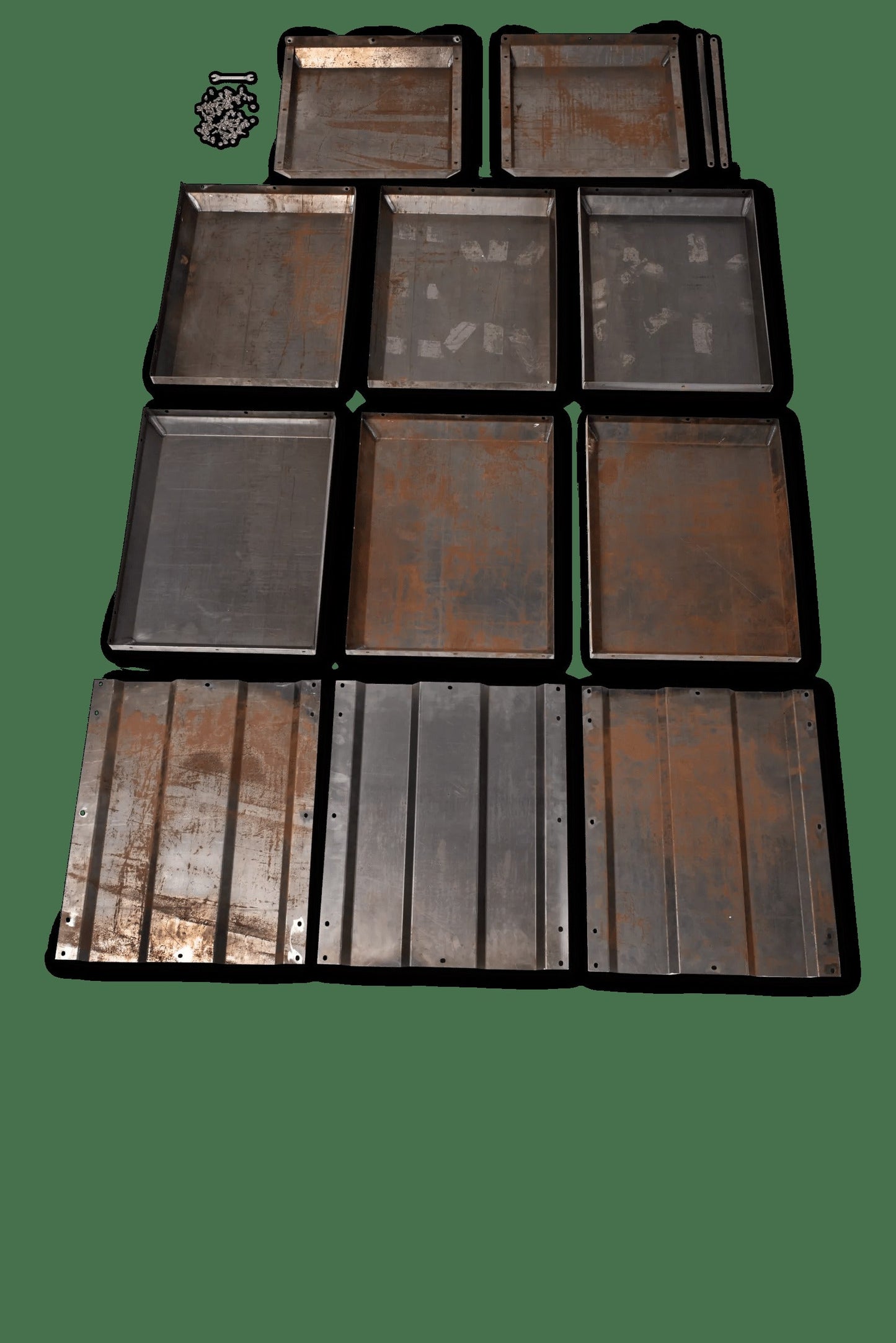 Corten Steel Modular Raised Bed, 2'x6' (17.5" D)