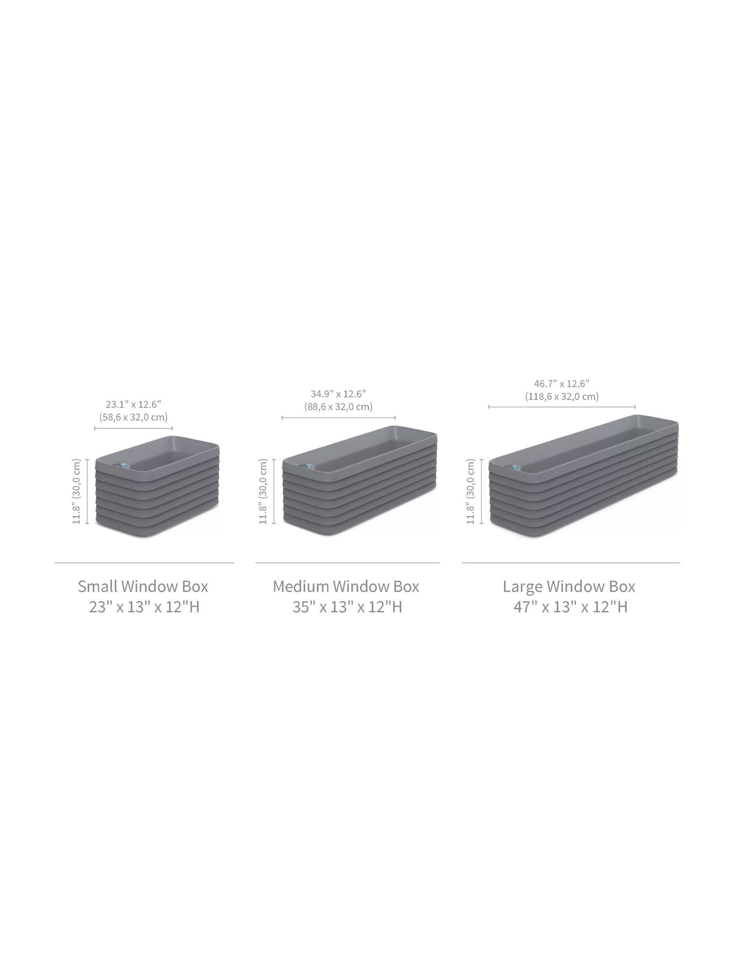 TruDrop Slat Window Box Planter