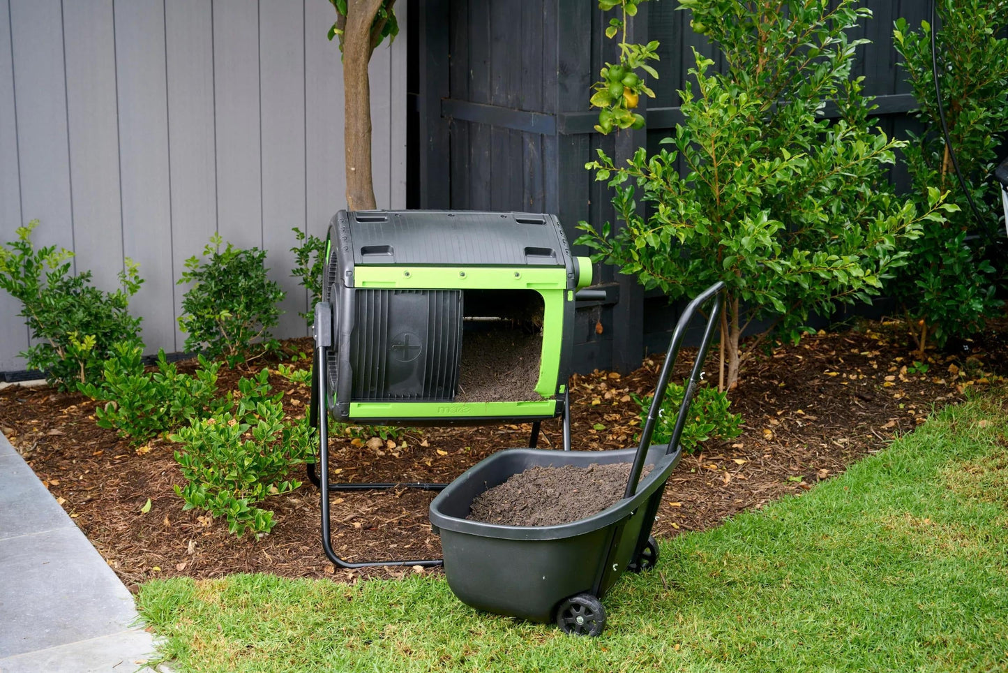 Maze 48 Gallon Compost Tumbler & Cart Combo