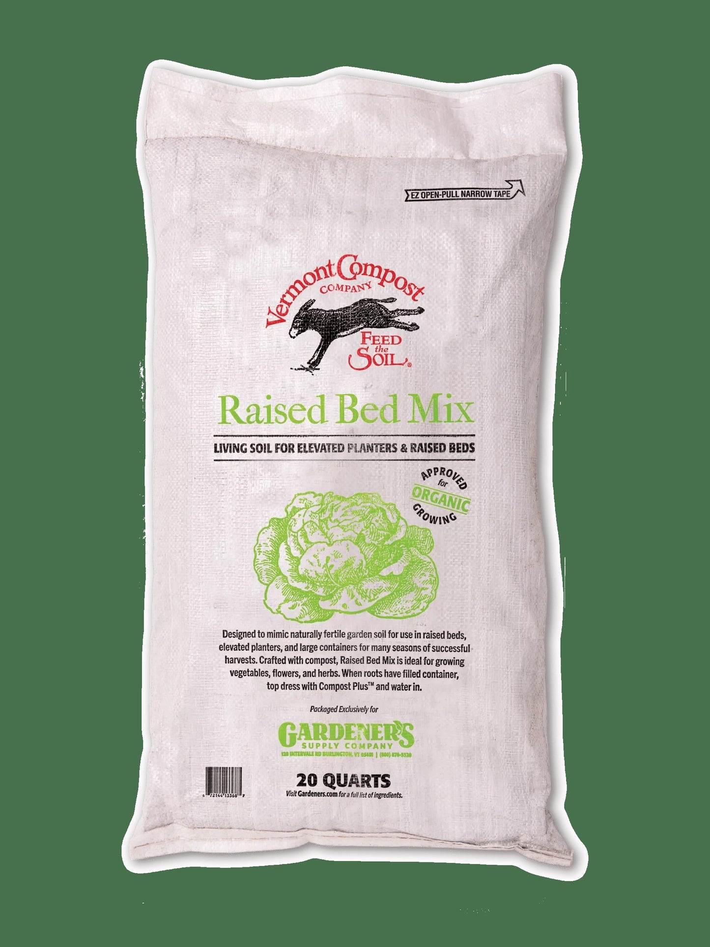 Organic Raised Bed Potting Mix, 20 Quart