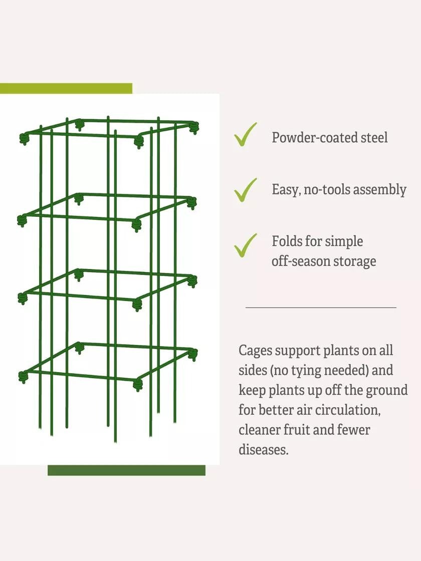 Pepper and Eggplant Cages, Set of 3