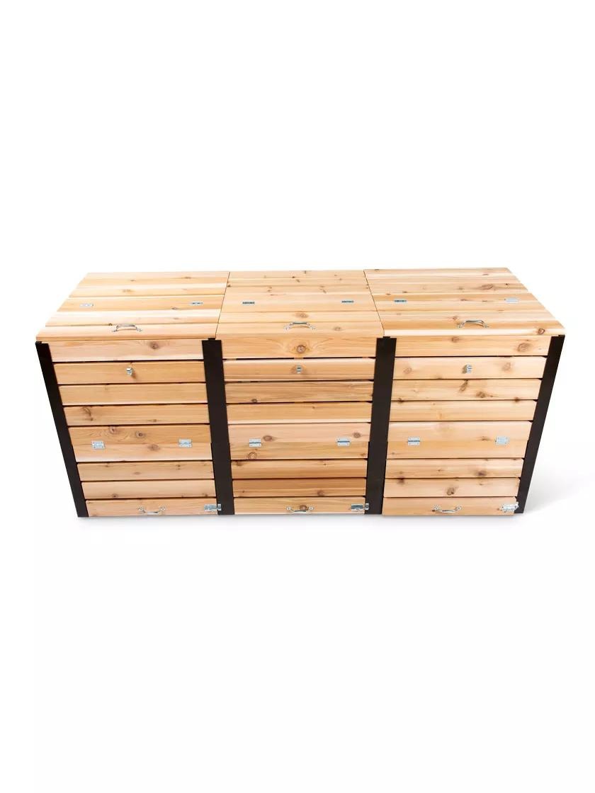 Cedar Three Bin Composter