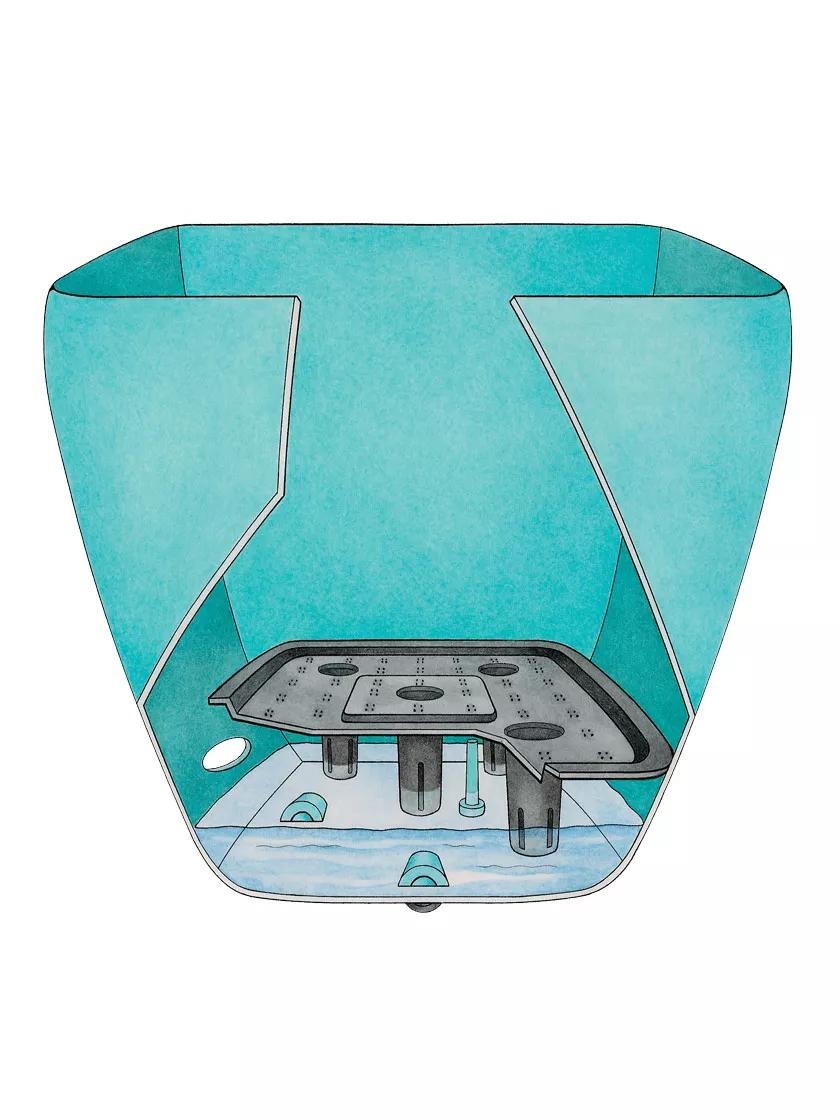 VivaTM Square Self-Watering Rolling Planter, 17.5" Diameter