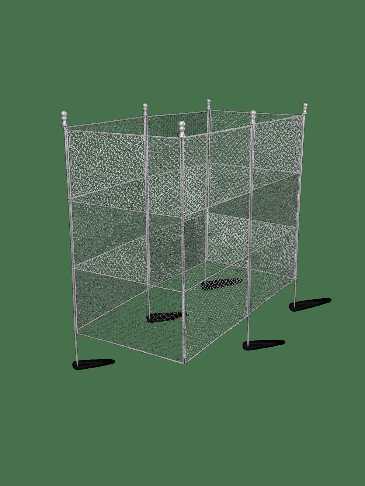 Tall Chicken Wire Critter Fence Extension Panel, Set of 2