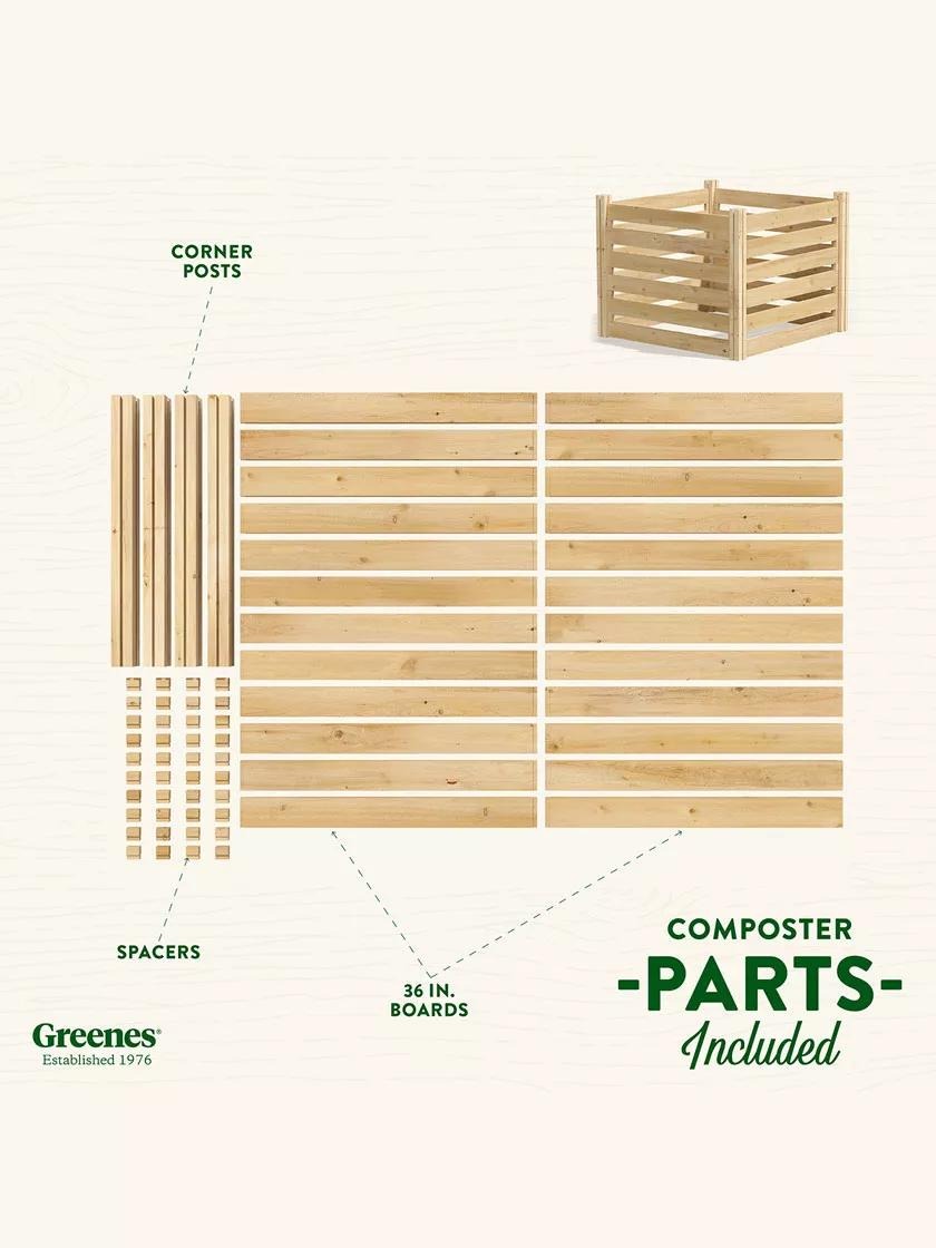 Cedar Wood Composter, 23 Cubic Feet