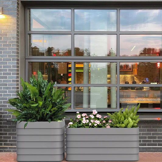 TruDrop Slat Planter Box
