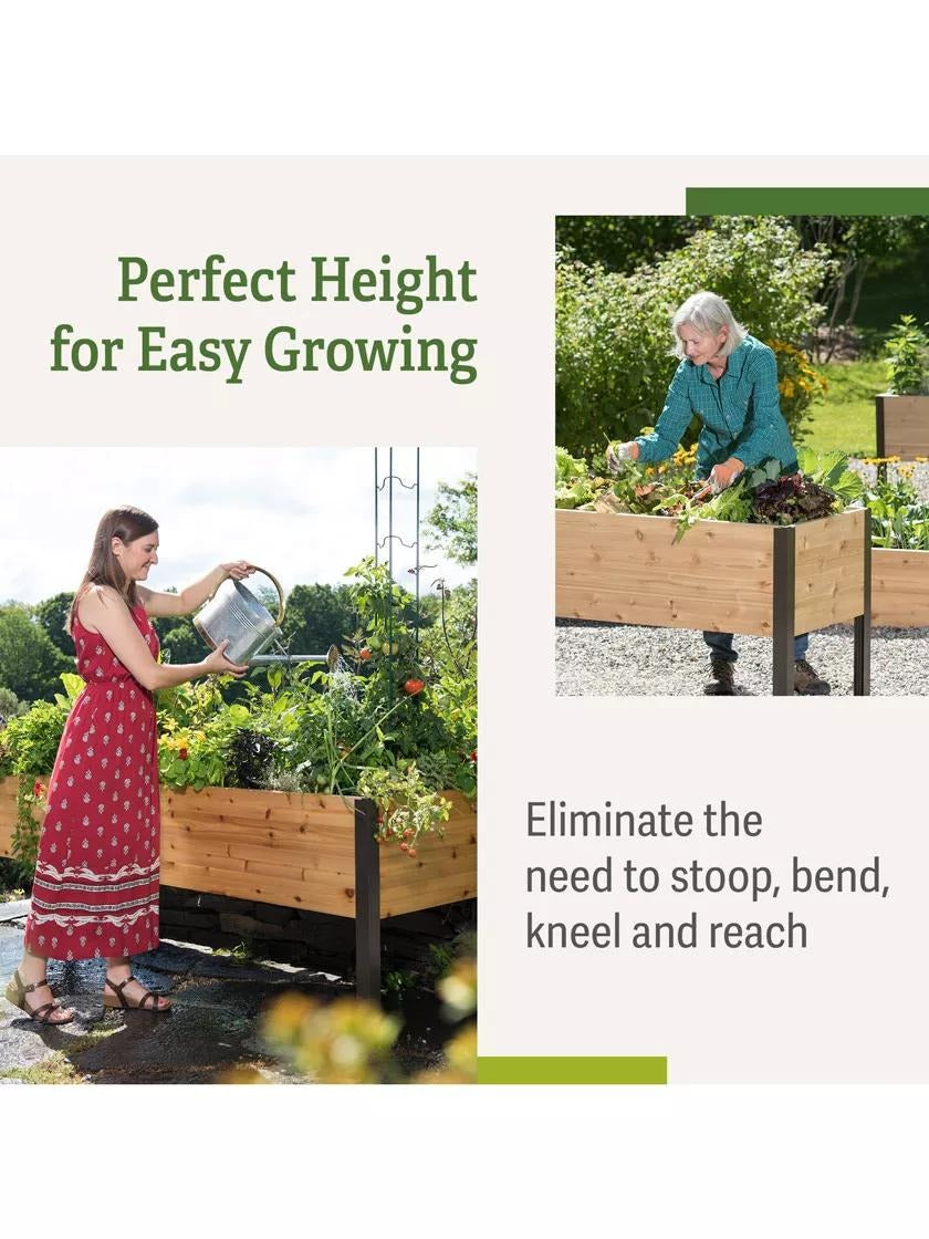 Elevated Cedar Planter Box, 2' x 8'