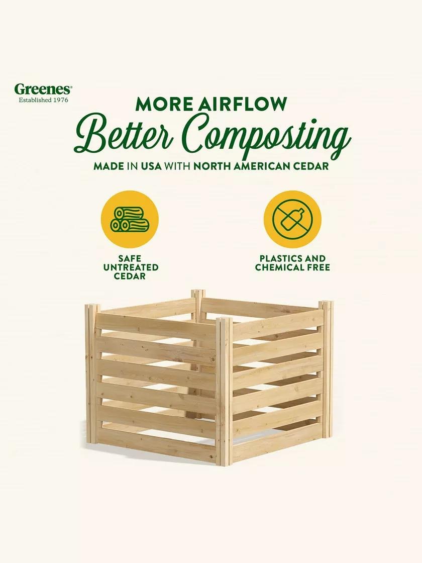 Cedar Wood Composter, 23 Cubic Feet