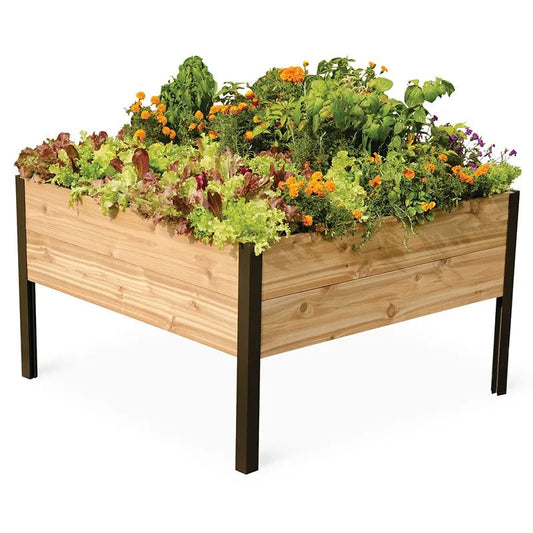 Elevated Cedar Planter Box, 4' x 4'