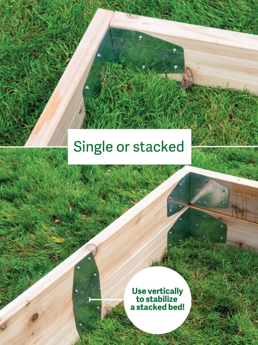 Gardener's Adjustable Raised Bed Corners, Set of 4
