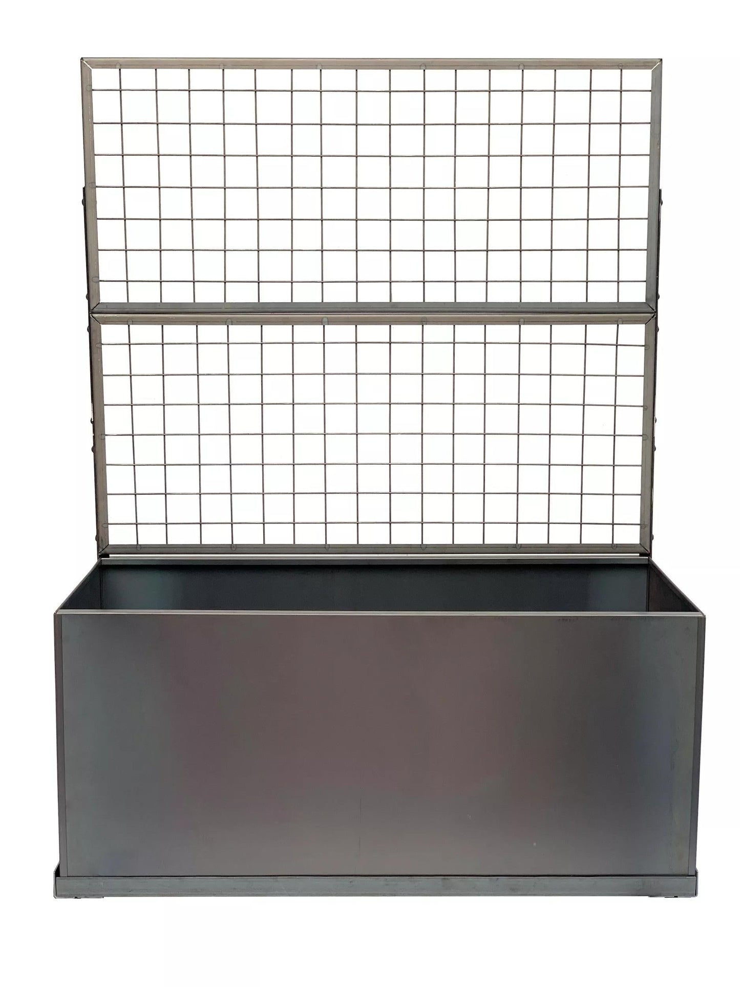 Nice Corten Trough Planters with Trellis