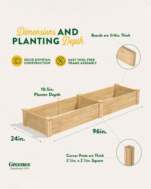2' Cedar Raised Bed Garden Beds