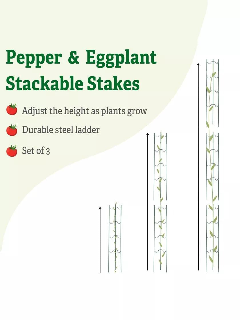 Pepper and Eggplant Ladders, Set of 3