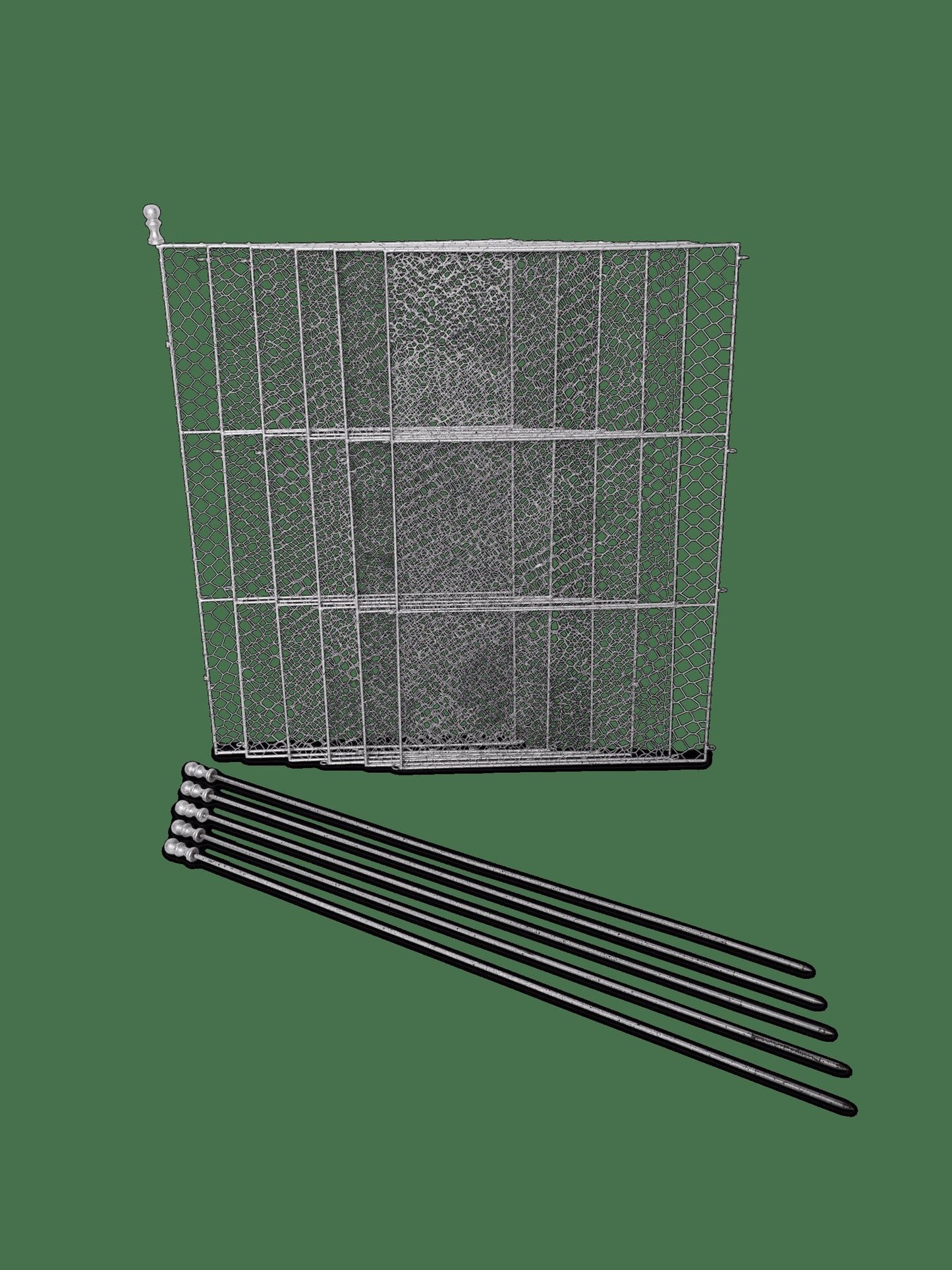 Tall Chicken Wire Critter Fence with Gate