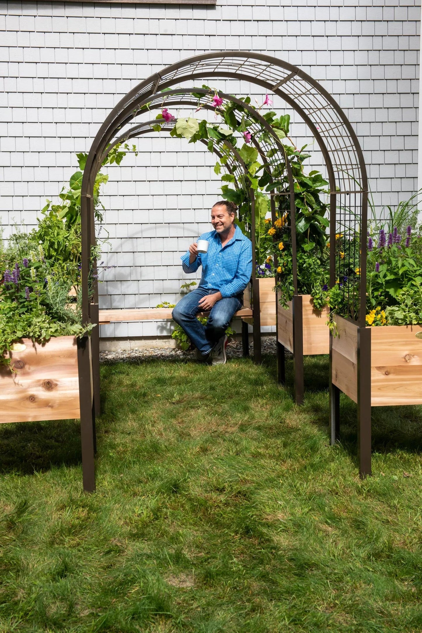 2' x 4' Arch Trellis for Planter Boxes
