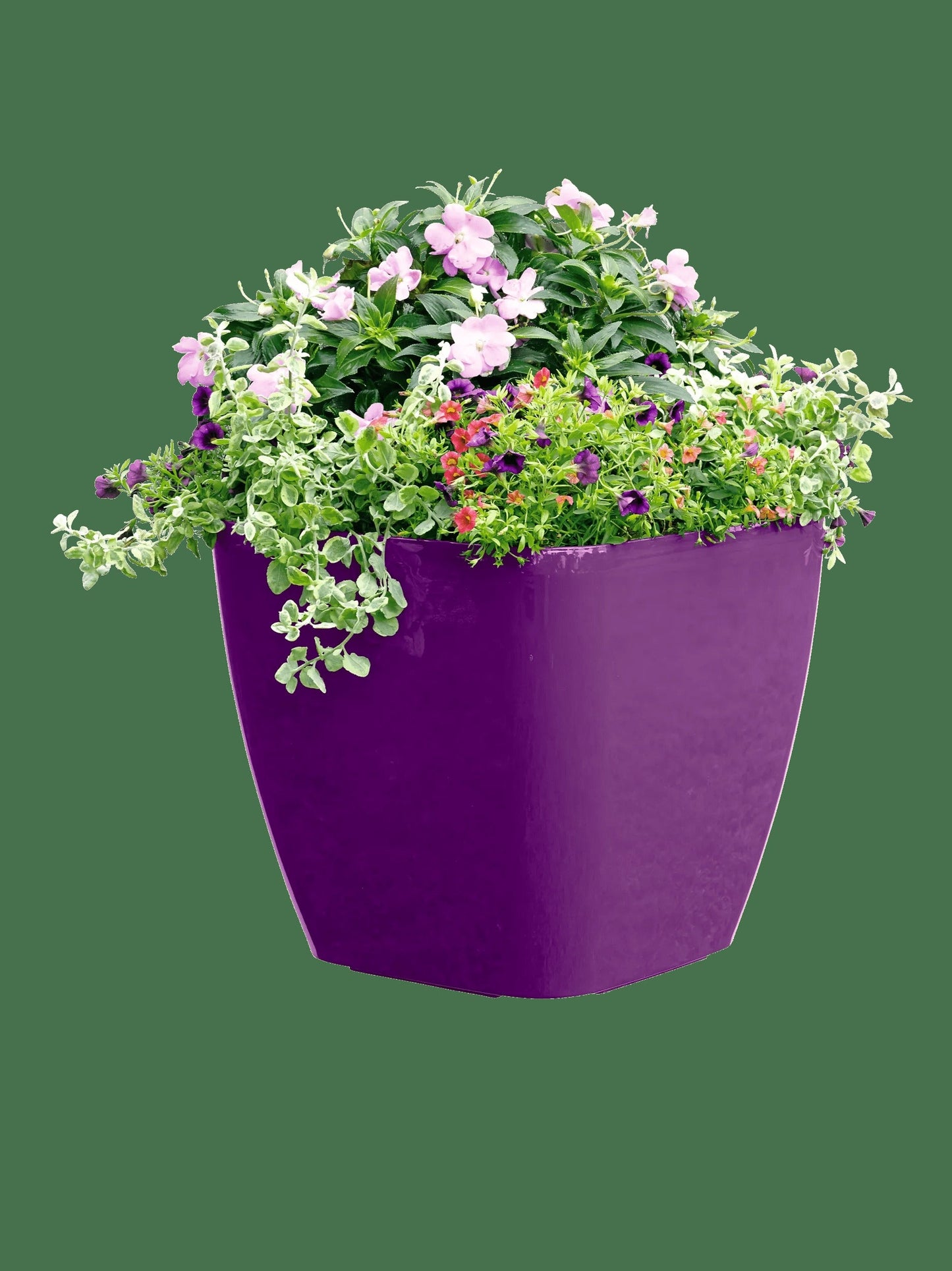 VivaTM Square Self-Watering Rolling Planter, 17.5" Diameter