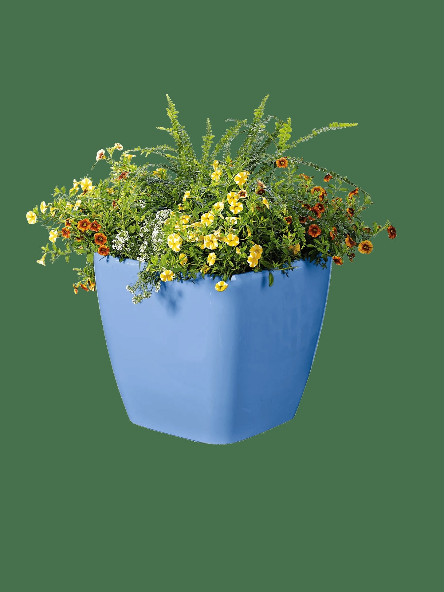 VivaTM Square Self-Watering Rolling Planter, 14" Diameter